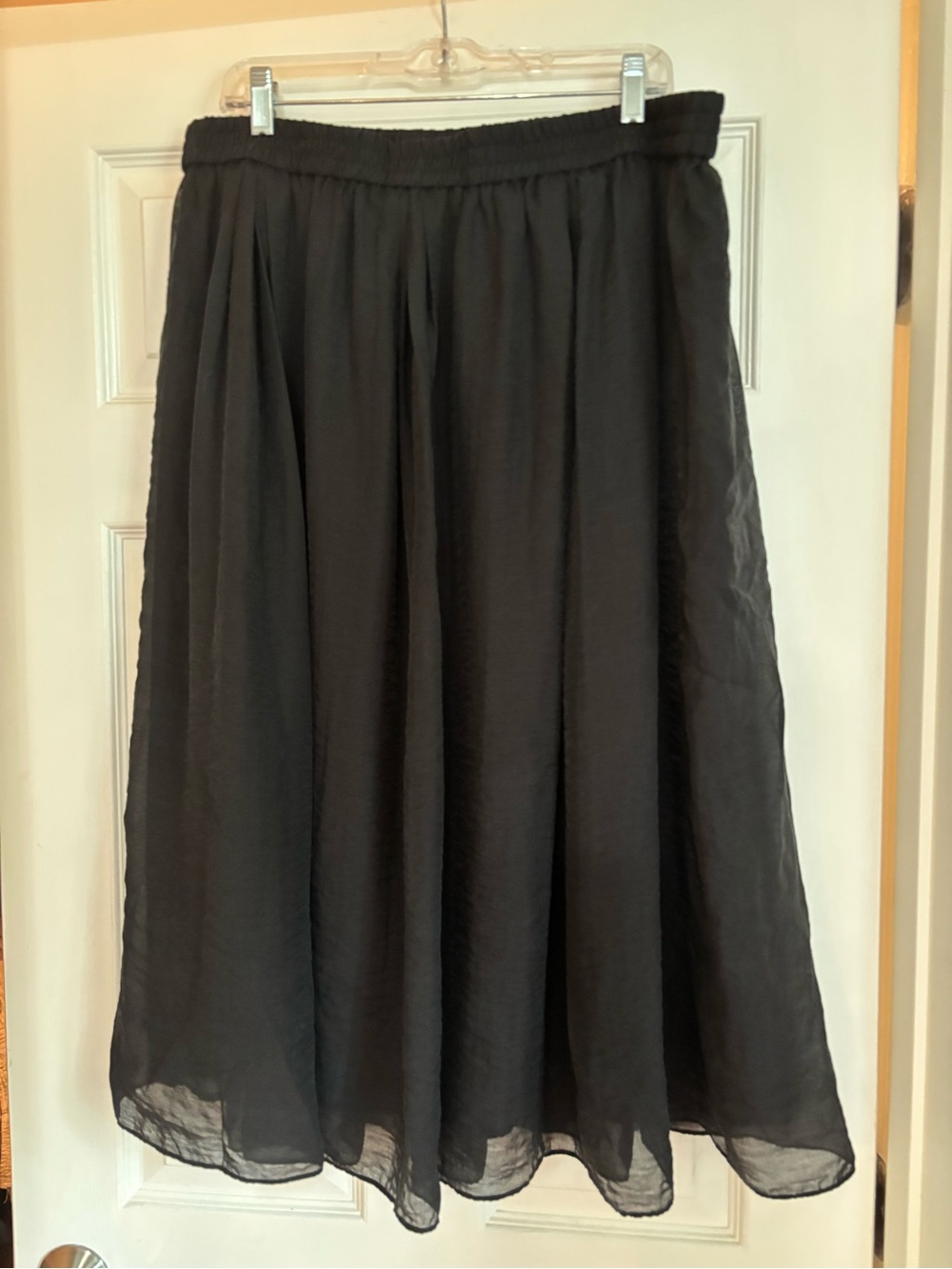 H&M Black A-Line Midi Skirt